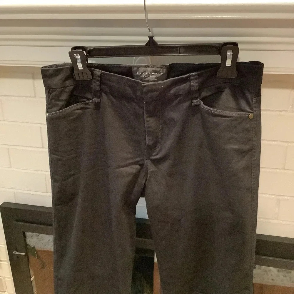 #349 Sanctuary Los Angeles Black Wide Leg Jean Size 30 - Picture 2 of 6